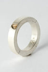 Parts of Four Sistema System Series I Basic modular combination ring 1101-9-MA+DIA 4mm matte sterling silver+0.1 carat diamond slice PPOF30
